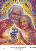 The Shulgins & their Alchemical Angels - Alex Grey